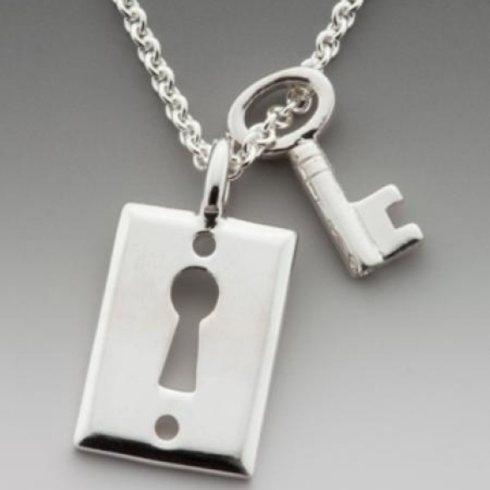 Sterling Silver Lock and Key Necklace